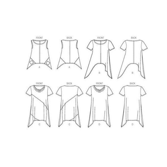 Butterick Sewing Pattern 6058 Top Tunic Shirt Misses Size 6-14 - Picture 3 of 3